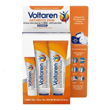 ژل موضعی ضد درد و ضد التهاب ولتارن امولژل مخصوص درد کمر و عضله – Voltaren Emulgel Back & Muscle Pain 1.16% (3 تیوب، مجموع 350 گرم)