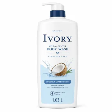 شامپو بدن ملایم و لطیف Ivory با رایحه آب نارگیل، 1.03 لیتر (Ivory Mild & Gentle Body Wash, Coconut Water Scent, 1.03 L)