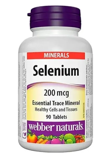 مکمل سلنیوم Webber Naturals Selenium 200 mcg تعداد 90 قرص