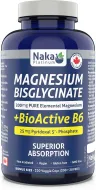 Naka Platinum Magnesium Bisglycinate + BioActive B6 200mg + 25mg, 230 Veggie Caps - مکمل منیزیم بیس‌گلیسینات و ویتامین B6 ناکا پلاتینیوم 200 میلی‌گرم + 25 میلی‌ - تصویر 2