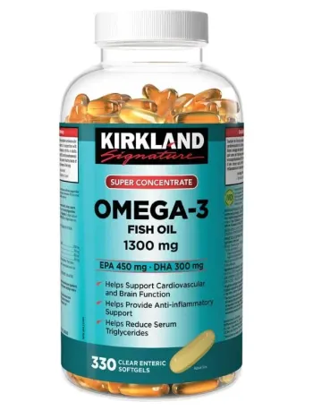امگا ۳ کرکلند سیگنچر سوپر کنسانتره ۱۳۰۰ میلی‌گرم ۳۳۰ عددی (Kirkland Signature Super Concentrate Omega-3 1300 mg 330 Clear Enteric Softgels)