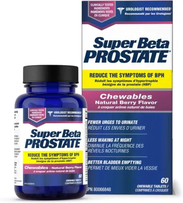 مکمل جویدنی پروستات Super Beta Prostate Chewables - 60 عددی